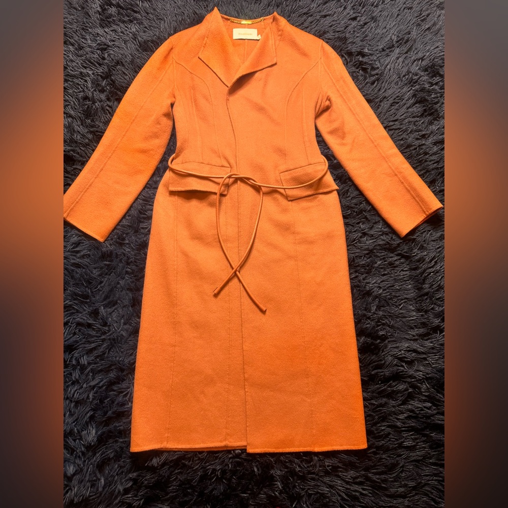 ZIMMERMANN Kaleidoscope Wool Wrap Coat In Lipstick. Size 1/S
